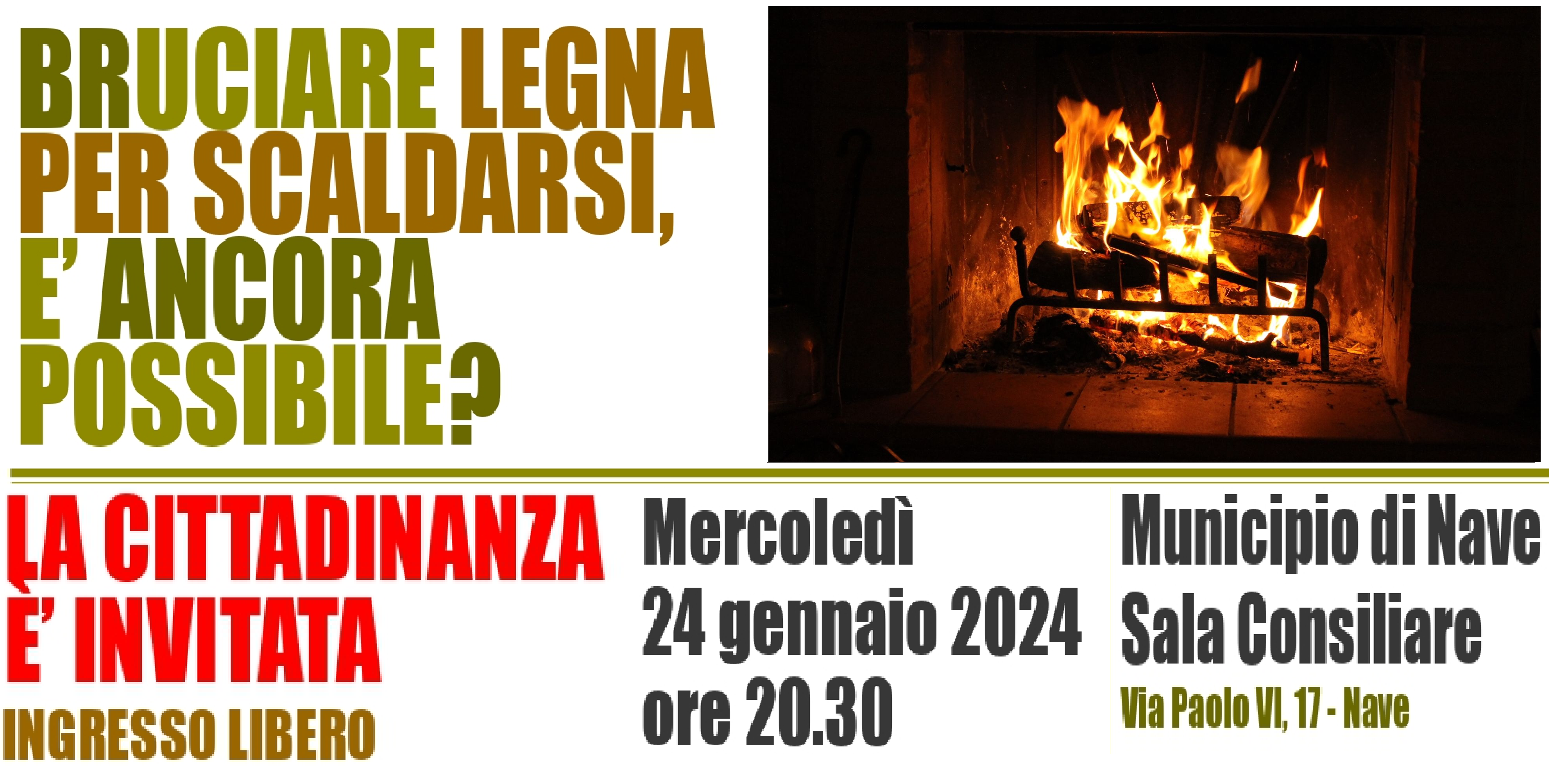 Il nuovo piano clima di Caino - giovedì 25 gennaio 20.30 Sala Civica